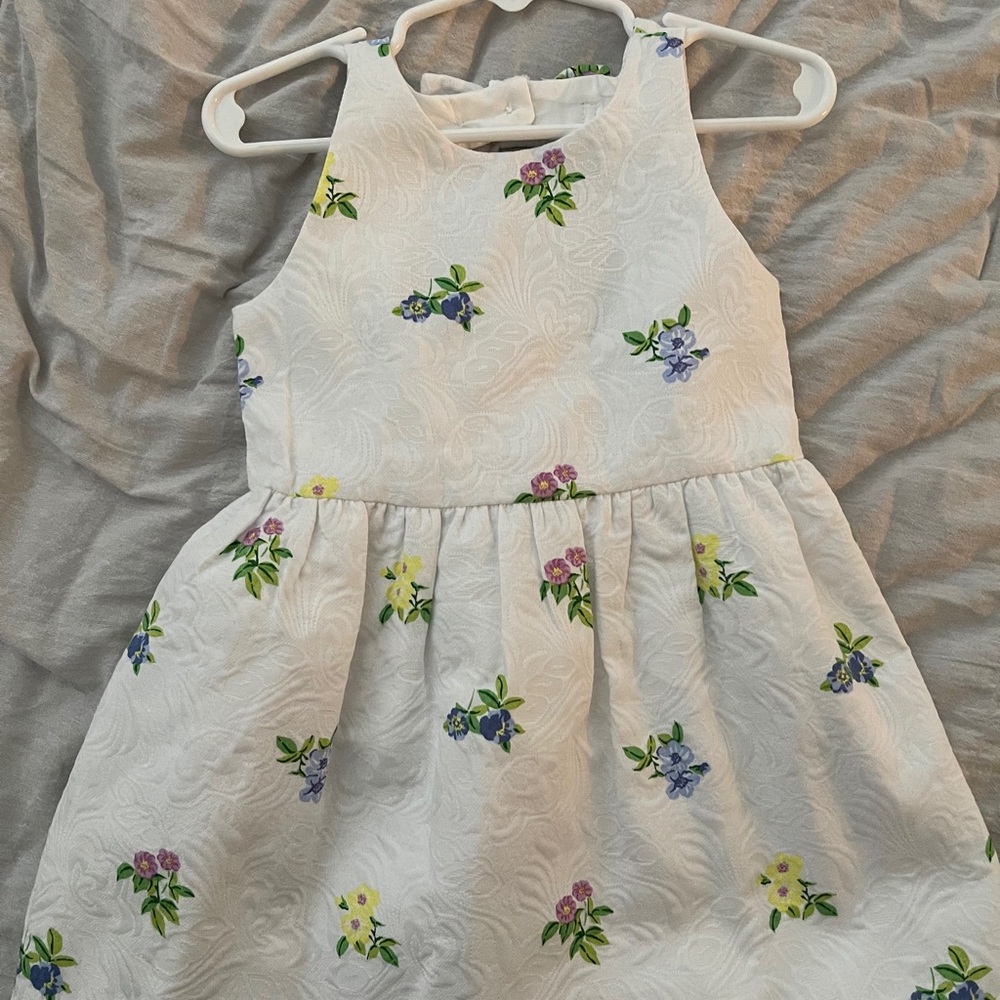 Janie & Jack 2T white easter dress with flowers